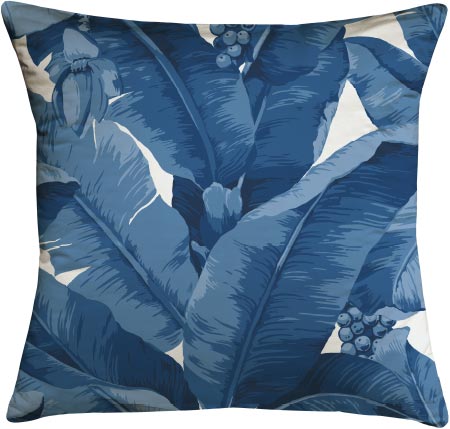 Banana Leaf Pillow Navy Daisy Bennett Designs